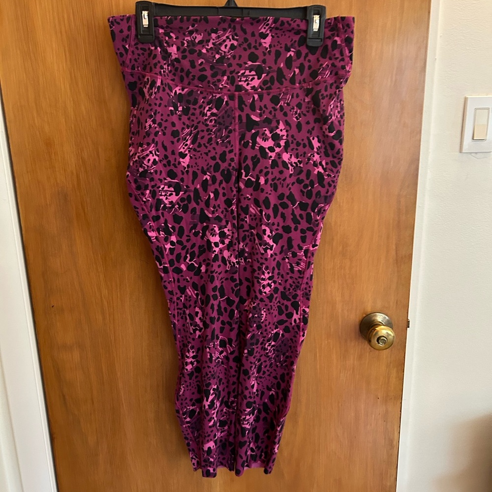 Lululemon Athletica Pink Sequin Pencil Leggings